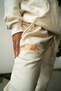 Paisley University Pants - Cream