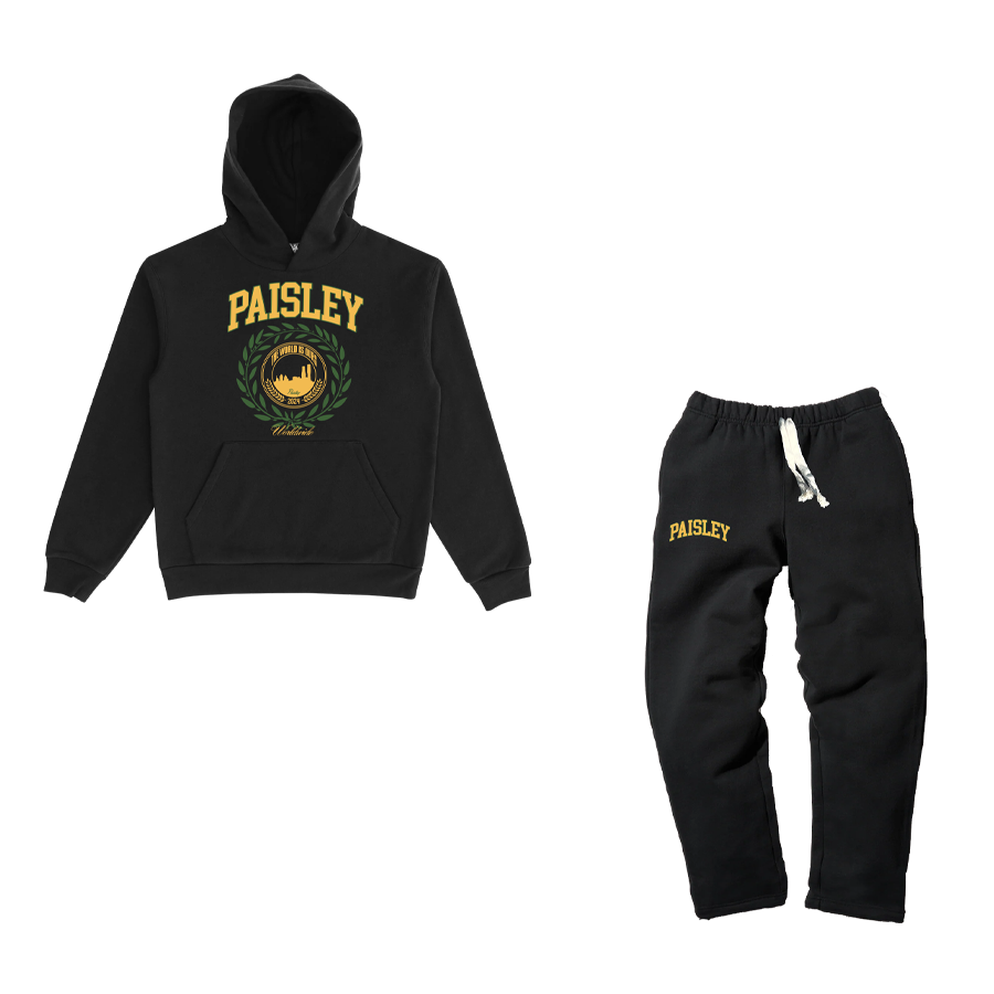 Paisley University Tracksuit - Black