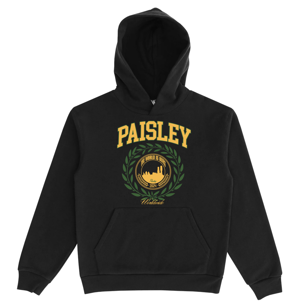 Paisley University Hoodie - Black